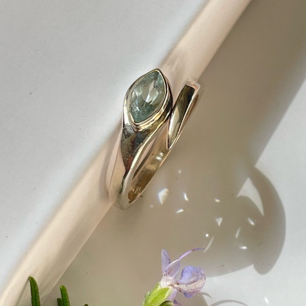 Blue Topaz Ring in 925 Sterling Silver Size US 6-10 “VIBES” Limited available!!